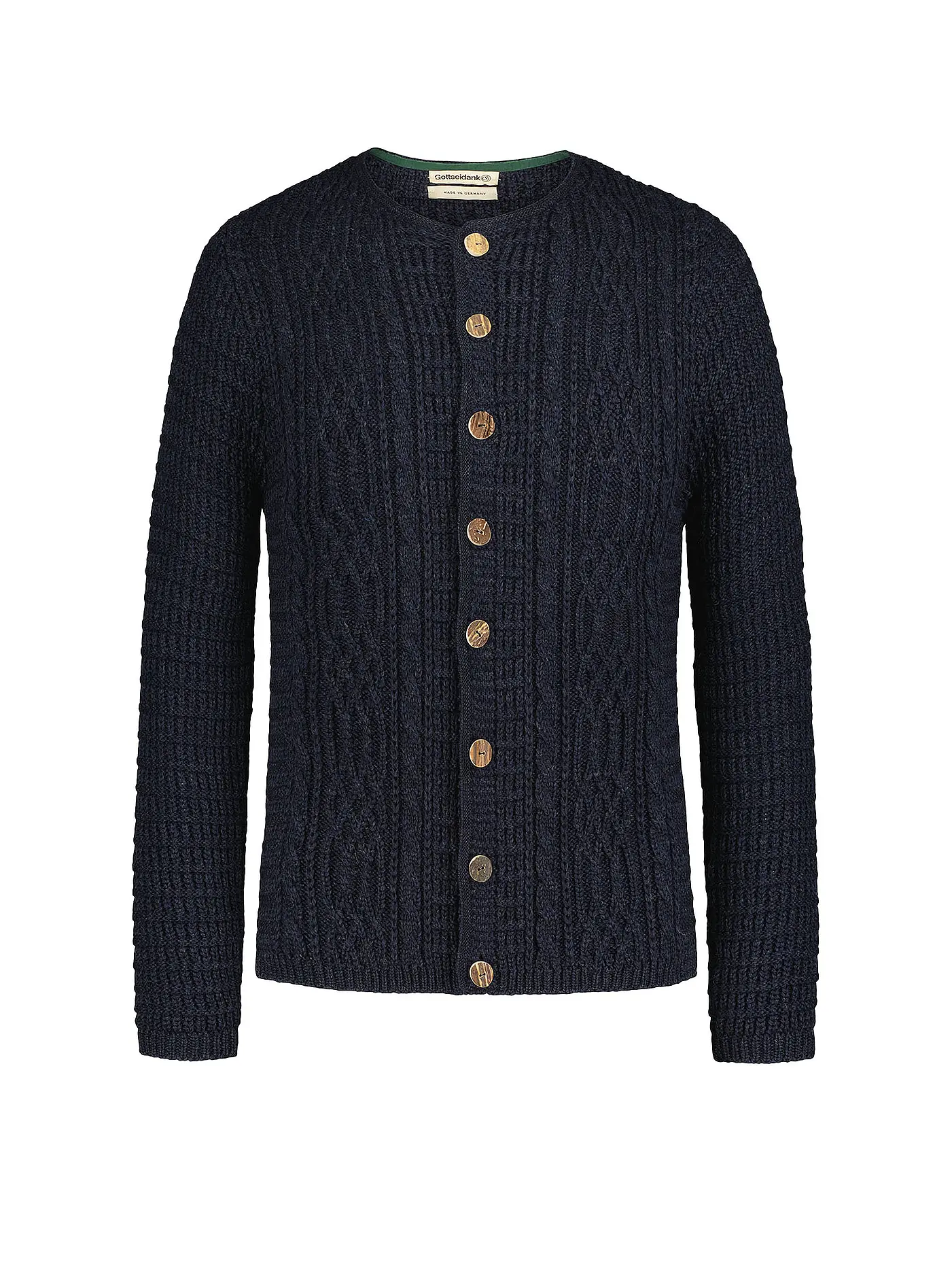 GOTTSEIDANK | Trachtenstrickjacke ANTON | blau